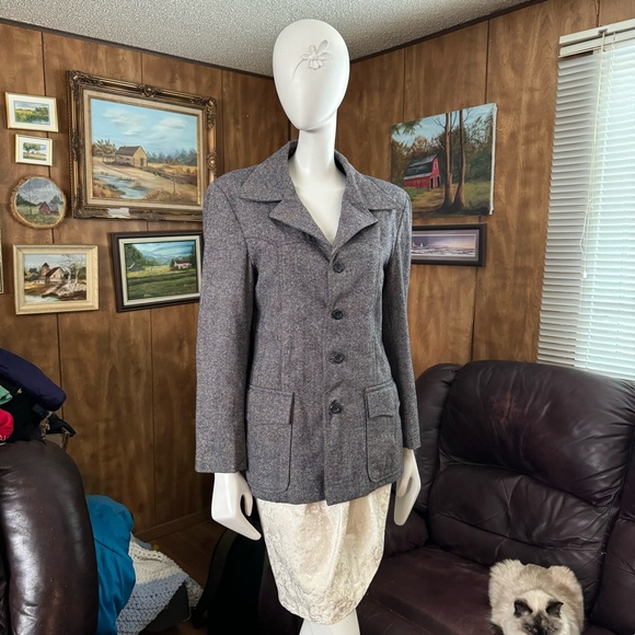 Vintage Grey Blazer Jacket - Picture 2 of 7